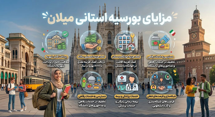مزایای بورسیه استانی میلان