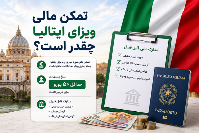تمکن مالی ویزای ایتالیا چقدر است