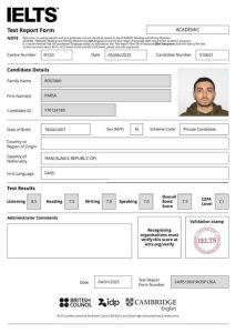 کارنامه آیلتس دانشجویان جهاد