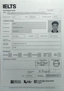 کارنامه آیلتس دانشجویان جهاد