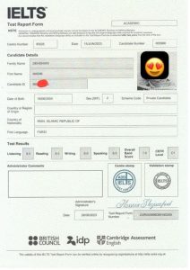 کارنامه آیلتس دانشجویان جهاد